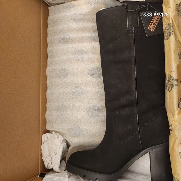 Harley-Davidson Womens Channing 11" Black Boots (NWT). NIB. Size 9.5 - Picture 2 of 12